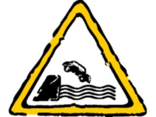 Sticker Custom Preview Image #110782 Road Signs Brush Stroke Cliff