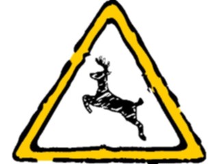 Sticker Custom Preview Image #110793 Road Signs Brush Stroke Deer Crossing2