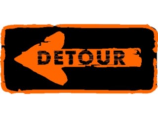 Sticker Custom Preview Image #110795 Road Signs Brush Stroke Detour1