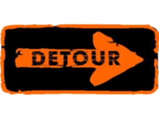 Sticker Custom Preview Image #110796 Road Signs Brush Stroke Detour2