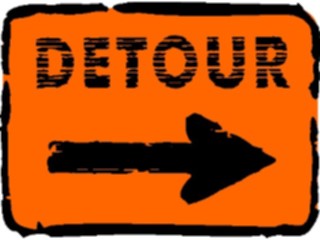 Sticker Custom Preview Image #110797 Road Signs Brush Stroke Detour3