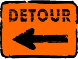 Sticker Custom Preview Image #110798 Road Signs Brush Stroke Detour4