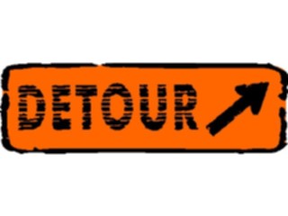 Sticker Custom Preview Image #110799 Road Signs Brush Stroke Detour5