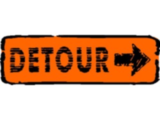 Sticker Custom Preview Image #110800 Road Signs Brush Stroke Detour6