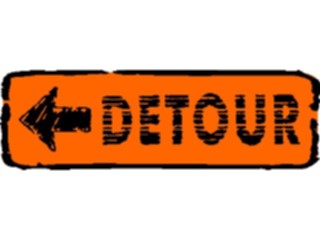 Sticker Custom Preview Image #110801 Road Signs Brush Stroke Detour7
