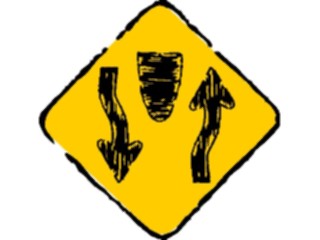 Sticker Custom Preview Image #110813 Road Signs Brush Stroke Divided Highway3