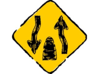 Sticker Custom Preview Image #110814 Road Signs Brush Stroke Divided Highway4