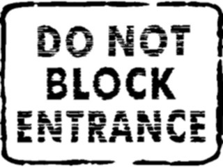 Sticker Custom Preview Image #110816 Road Signs Brush Stroke Do Not Block Entrance1