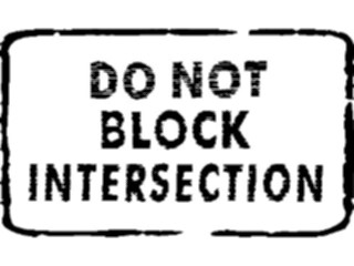 Sticker Custom Preview Image #110818 Road Signs Brush Stroke Do Not Block Intersection