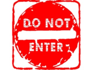 Sticker Custom Preview Image #110820 Road Signs Brush Stroke Do Not Enter1