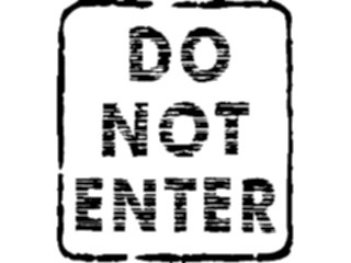 Sticker Custom Preview Image #110821 Road Signs Brush Stroke Do Not Enter2