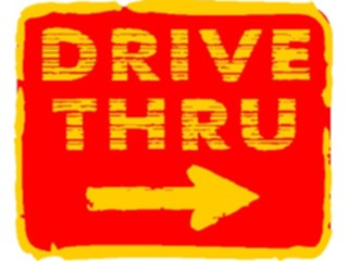 Sticker Custom Preview Image #110830 Road Signs Brush Stroke Drive Thru2