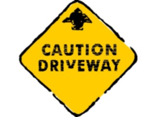 Sticker Custom Preview Image #110832 Road Signs Brush Stroke Driveway Caution