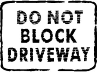 Sticker Custom Preview Image #110833 Road Signs Brush Stroke Driveway Do Not Block