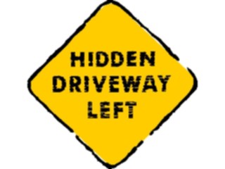 Sticker Custom Preview Image #110834 Road Signs Brush Stroke Driveway Hidden Left