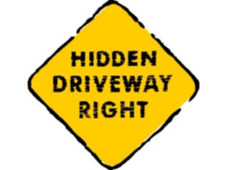 Sticker Custom Preview Image #110835 Road Signs Brush Stroke Driveway Hidden Right