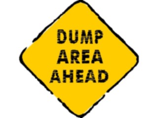 Sticker Custom Preview Image #110838 Road Signs Brush Stroke Dump Area Ahead