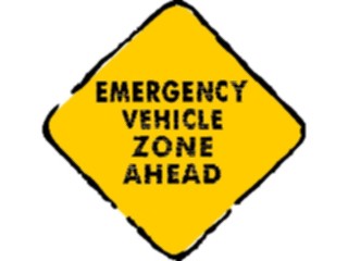 Sticker Custom Preview Image #110841 Road Signs Brush Stroke Emergency Vehicle Zone