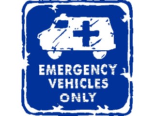 Sticker Custom Preview Image #110846 Road Signs Brush Stroke Emergency Vehicles Only