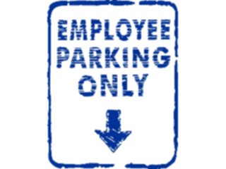 Sticker Custom Preview Image #110847 Road Signs Brush Stroke Employee Parking Only