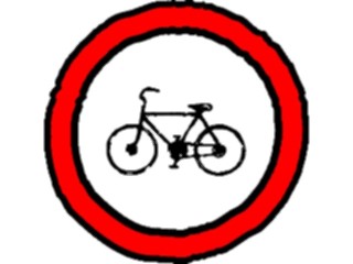 Sticker Custom Preview Image #110855 Road Signs Brush Stroke Entry Bicycles
