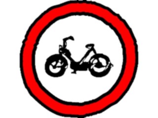 Sticker Custom Preview Image #110857 Road Signs Brush Stroke Entry Mopeds