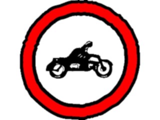 Sticker Custom Preview Image #110858 Road Signs Brush Stroke Entry Motorcycles