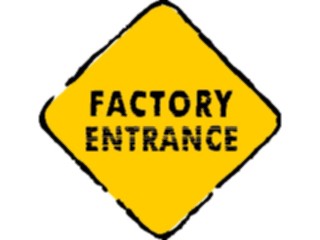 Sticker Custom Preview Image #110861 Road Signs Brush Stroke Factory Entrance