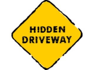 Sticker Custom Preview Image #110885 Road Signs Brush Stroke Hidden Driveway