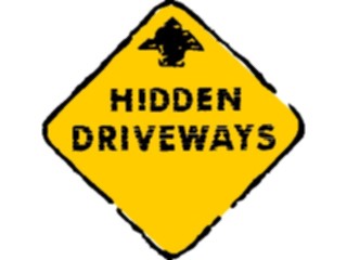 Sticker Custom Preview Image #110887 Road Signs Brush Stroke Hidden Driveways