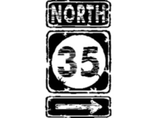 Sticker Custom Preview Image #110894 Road Signs Brush Stroke Highway North351