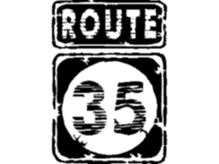 Sticker Custom Preview Image #110896 Road Signs Brush Stroke Highway Route35