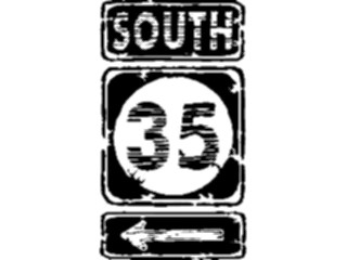 Sticker Custom Preview Image #110900 Road Signs Brush Stroke Highway South351