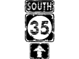Sticker Custom Preview Image #110901 Road Signs Brush Stroke Highway South352