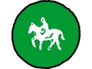 Sticker Custom Preview Image #110902 Road Signs Brush Stroke Horse Crossing Symbol