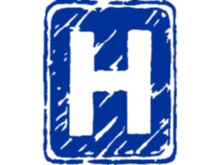 Sticker Custom Preview Image #110903 Road Signs Brush Stroke Hospital01