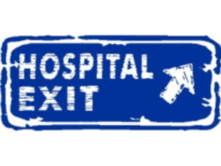 Sticker Custom Preview Image #110920 Road Signs Brush Stroke Hospital Exit