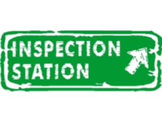 Sticker Custom Preview Image #110928 Road Signs Brush Stroke Inspection Station