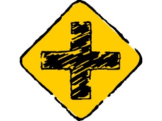 Sticker Custom Preview Image #110933 Road Signs Brush Stroke Intersection5