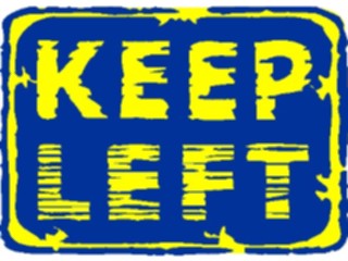 Sticker Custom Preview Image #110937 Road Signs Brush Stroke Keep Left1