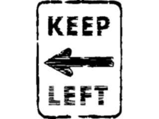 Sticker Custom Preview Image #110938 Road Signs Brush Stroke Keep Left2