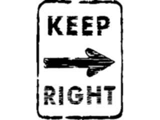 Sticker Custom Preview Image #110940 Road Signs Brush Stroke Keep Right2