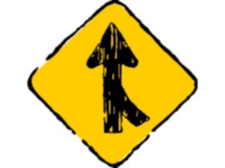 Sticker Custom Preview Image #110944 Road Signs Brush Stroke Lanes Merging1