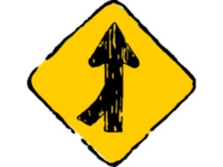 Sticker Custom Preview Image #110945 Road Signs Brush Stroke Lanes Merging2