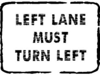 Sticker Custom Preview Image #110947 Road Signs Brush Stroke Left Lane Must Turn