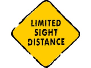 Sticker Custom Preview Image #110956 Road Signs Brush Stroke Limited Sight Distance