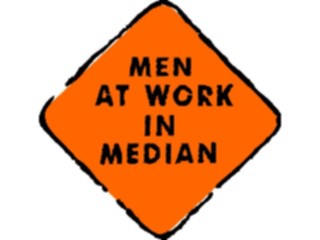 Sticker Custom Preview Image #110959 Road Signs Brush Stroke Median Menat Work