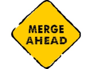 Sticker Custom Preview Image #110961 Road Signs Brush Stroke Merge Ahead