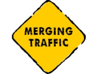 Sticker Custom Preview Image #110964 Road Signs Brush Stroke Merging Traffic