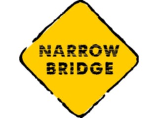 Sticker Custom Preview Image #110971 Road Signs Brush Stroke Narrow Bridge